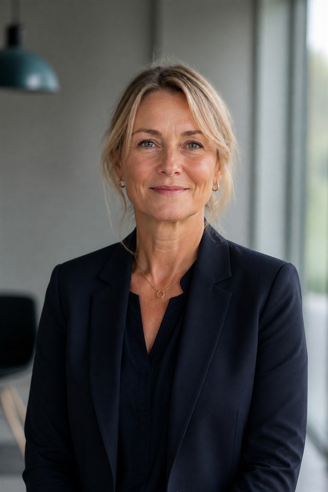 Fictional portrait representing a public health executive in Copenhagen, Denmark
